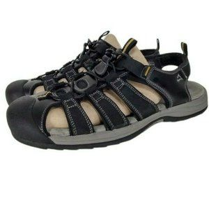 Alpine Design Men's Black/Gray Closed Toe Strappy Sandals Size 9